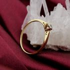 Image 2 of Gold solitaire ring with diamond; 0.005 ct.