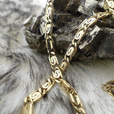 Gold scroll link chain Image 2 of Gold scroll link chain