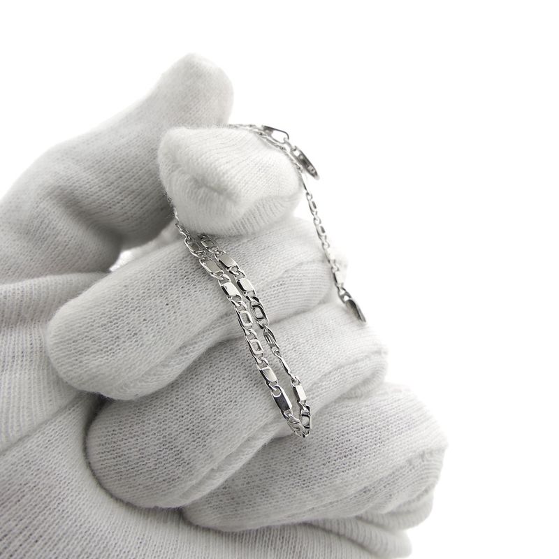 Image 2 of White gold fantasy link bracelet | 21 cm