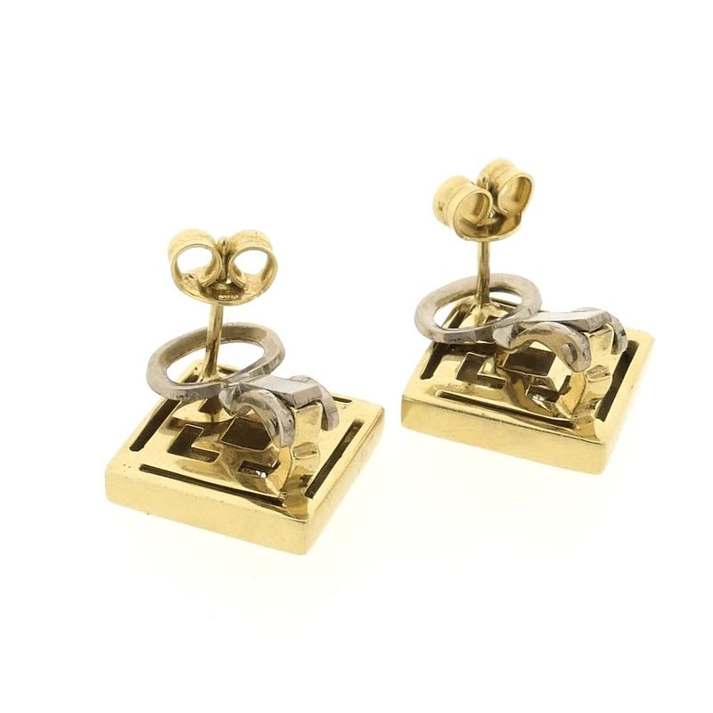 Image 4 of Gold stud earrings with diamond | 0.26 ct.