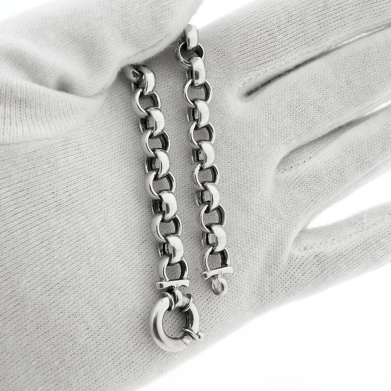 Image 9 of White gold robust jasseron link bracelet