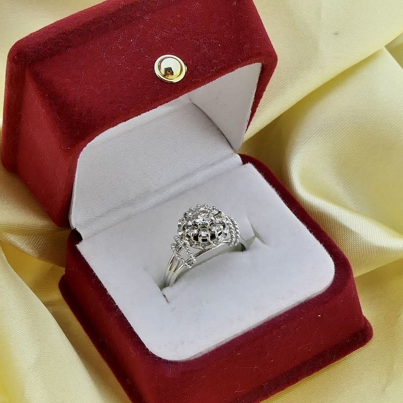 Image 5 of White gold cocktail ring with diamond | 0.51 ct.