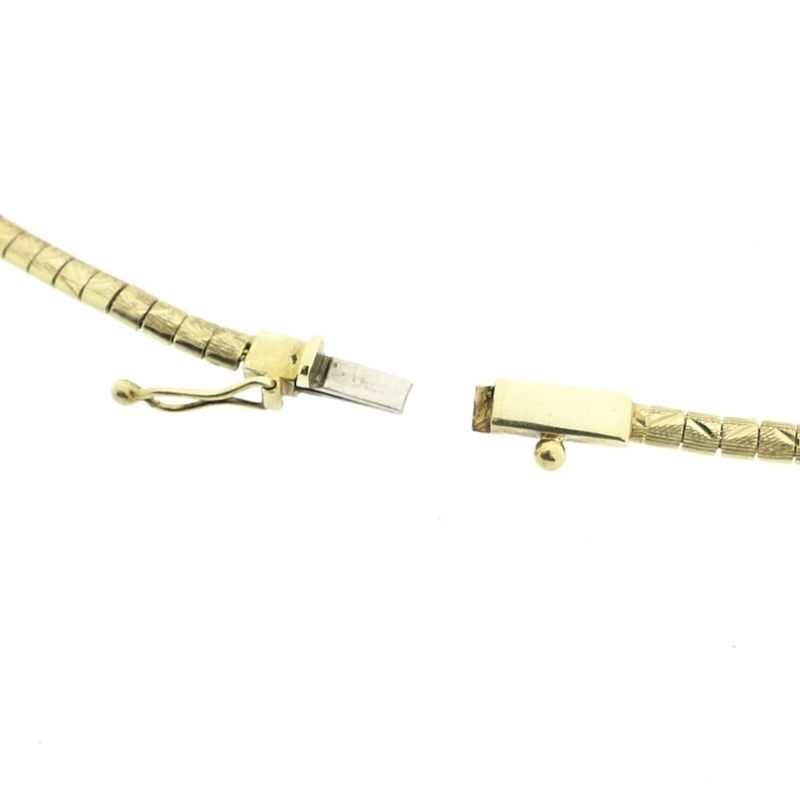 Image 6 of Exclusive gold braided omega link necklace.