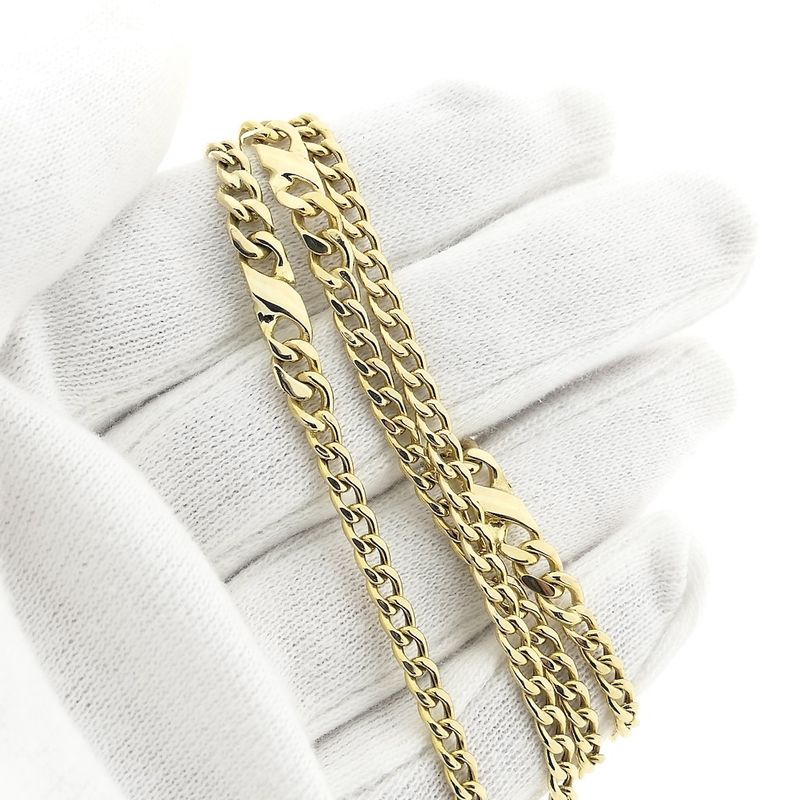 Image 6 of Long gold gourmet link necklace | 80.5 cm