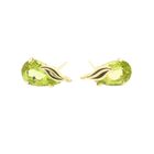 Image 6 of Gold stud earrings with peridot