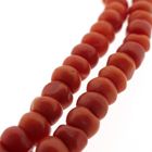 Image 8 of Blood coral bead necklace with gold clasp; Antique | 67 cm