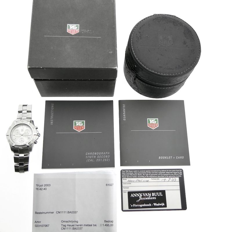 Image 4 of Tag Heuer 2000 Exclusive; Chronograph men's watch