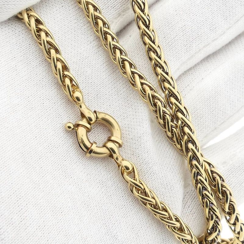 Image 8 of Gold foxtail link necklace