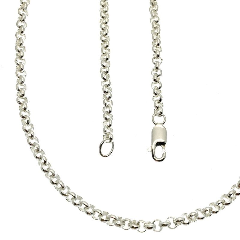 Image 1 of Silver long jasseron necklace | 70.5 cm