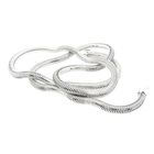 Image 8 of Long silver snake link necklace