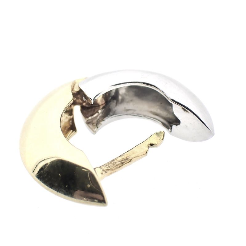 Image 5 of 18-karat two-tone gold earrings; RIZIT | Ø 15 mm