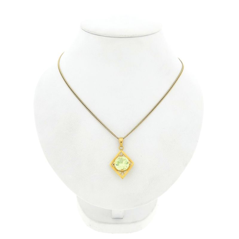 Image 4 of 22K Gold Pendant with Green Sapphire