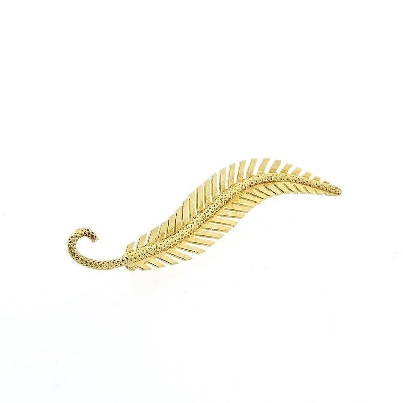 Image 3 of Gold feather brooch | Vintage