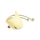 Image 2 of Gold abstract brooch with zirconia