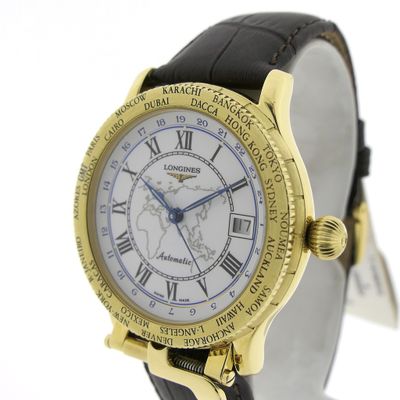 Image 2 of Longines 'The Pioneers Watch'; Automatic 18k gold men's watch