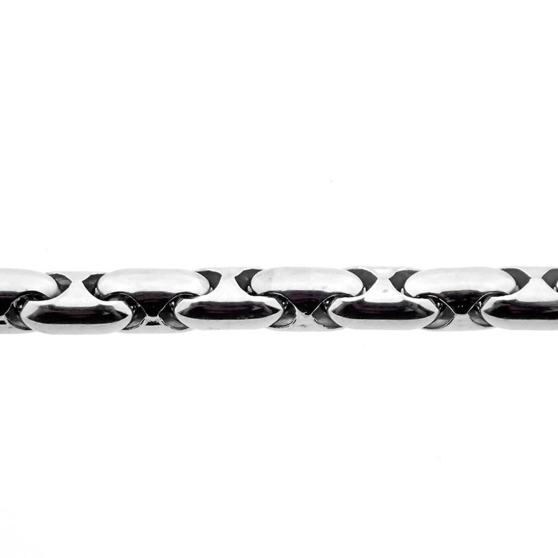 Image 3 of 18K white gold fantasy link bracelet | 19.0 cm | Chimento