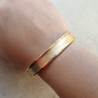 Image 2 of Gold textured clamp bracelet; Size L