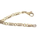 Image 4 of Two-tone gold bracelet with fantasy links | 20 cm