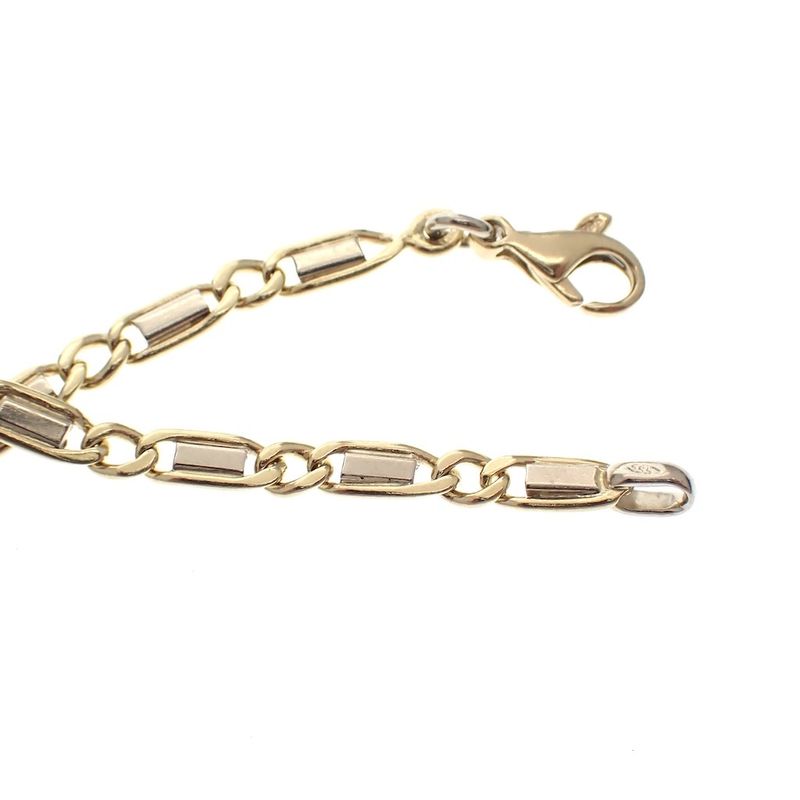 Image 4 of Two-tone gold bracelet with fantasy links | 20 cm