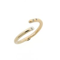 18-karat two-tone gold solitaire ring with 0.025 ct. diamond