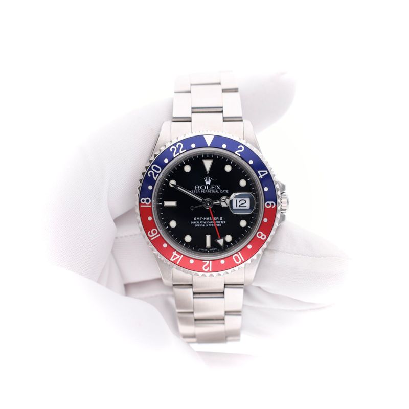Afbeelding 18 van Rolex GMT-Master II 'Pepsi' 16710; Automatisch Heren Horloge