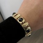 Image 5 of Antique gold boat bracelet with garnet