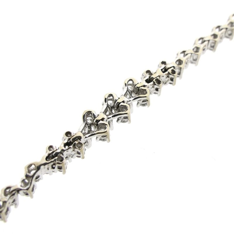 Image 7 of 18-karat white gold fantasy link bracelet with diamond; 1.45 ct. | 19 cm