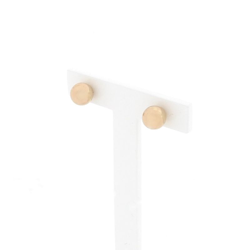 Image 4 of Rose gold stud earrings | Round button