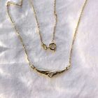 Image 2 of Gold anchor link necklace with a fixed pendant; diamond 0.005 ct. | 43.5 cm