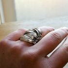 Image 8 of Wide silver spaghetti ring