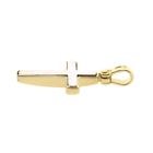 Afbeelding 11 van Bicolor gouden hanger van een kruis