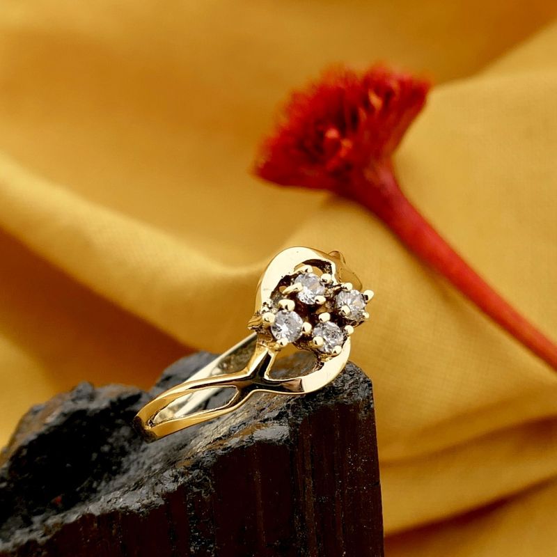 Image 2 of Gold ring with zirconia