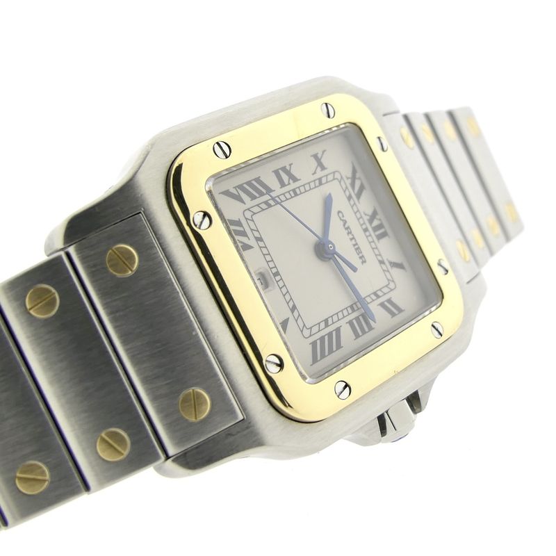 Image 18 of Cartier Santos Galbee; Gold/steel unisex watch