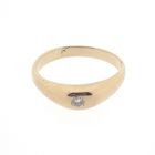Image 3 of Gold solitaire ring with diamond; 0.05 ct.