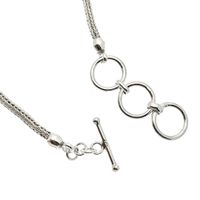 Silver bracelet foxtail link