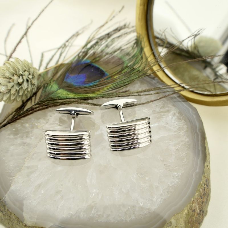 Image 2 of White gold cufflinks