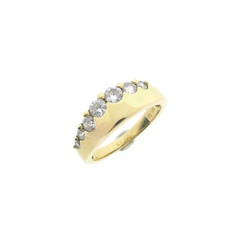 Image 1 of Gold ring with zirconia