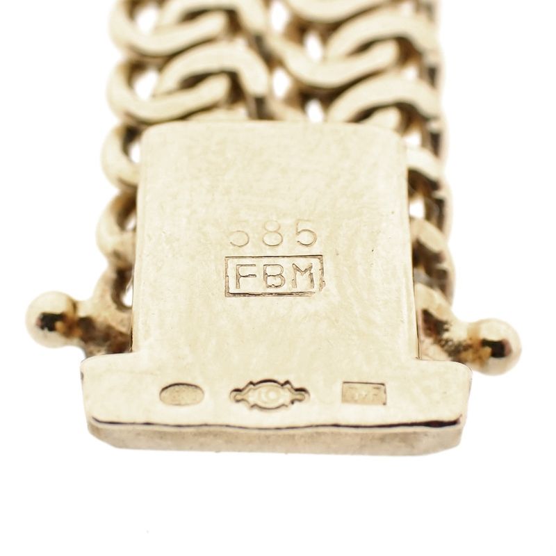 Image 7 of Gold French gourmet link bracelet | 20 cm
