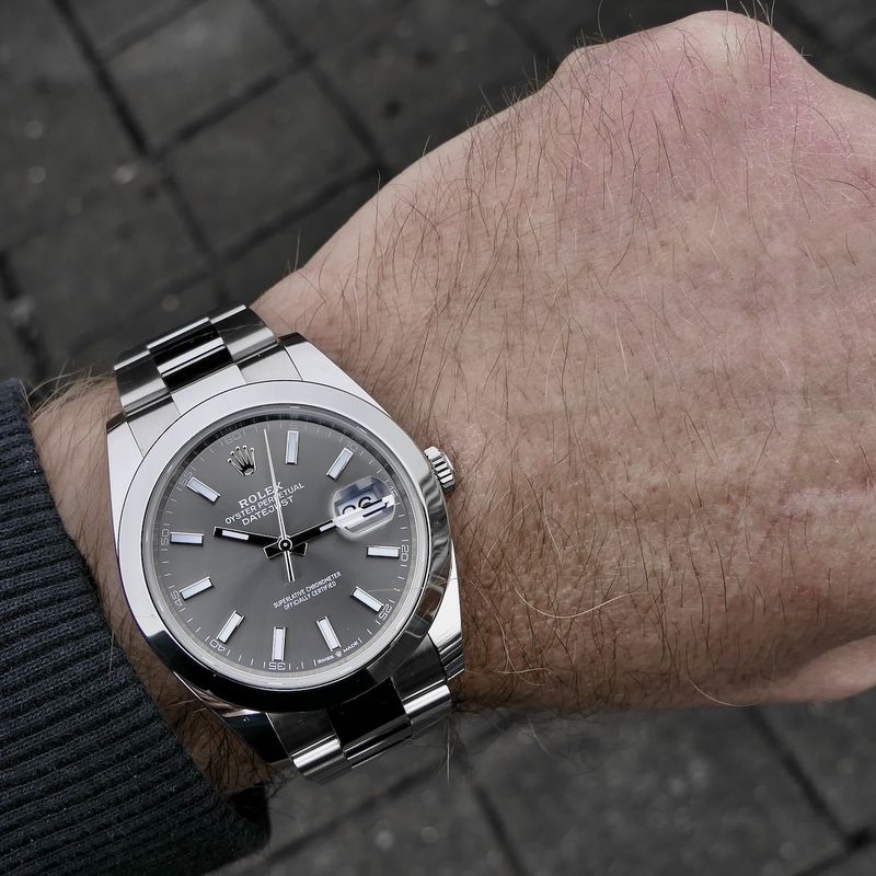 Image 17 of Rolex Datejust 41mm 'Rhodium' 126300; Automatic men's watch