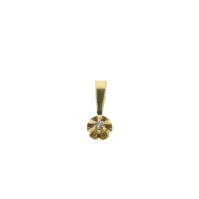 Image 1 of Gold pendant with diamond | 0.01 ct.