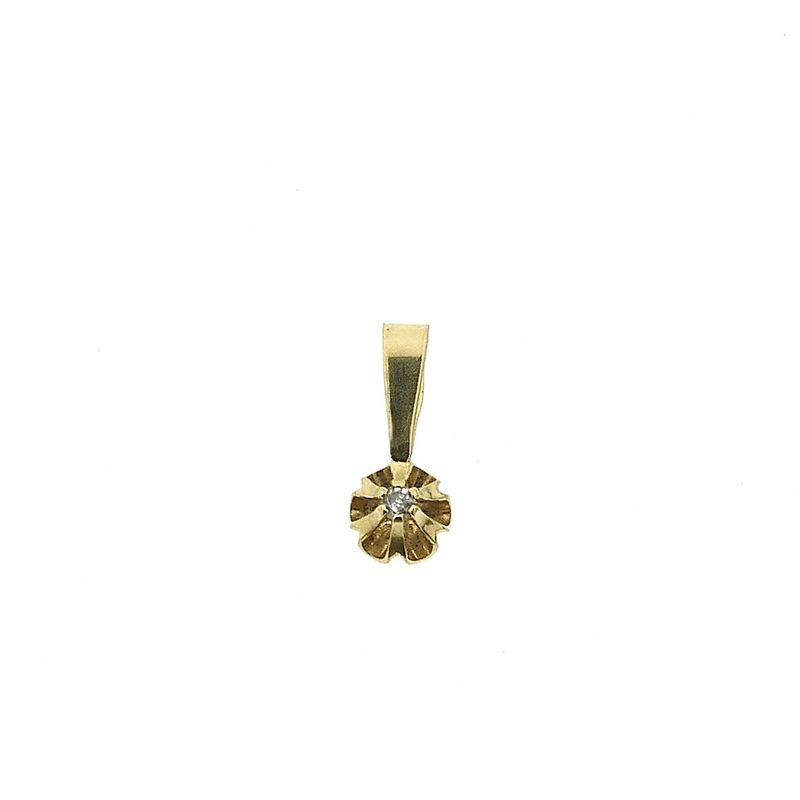Image 1 of Gold pendant with diamond | 0.01 ct.