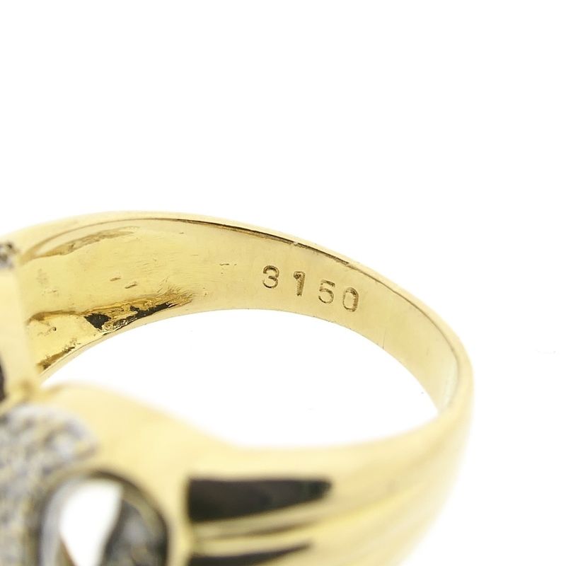 Image 6 of Gold ring with diamonds; 0.74 ct.