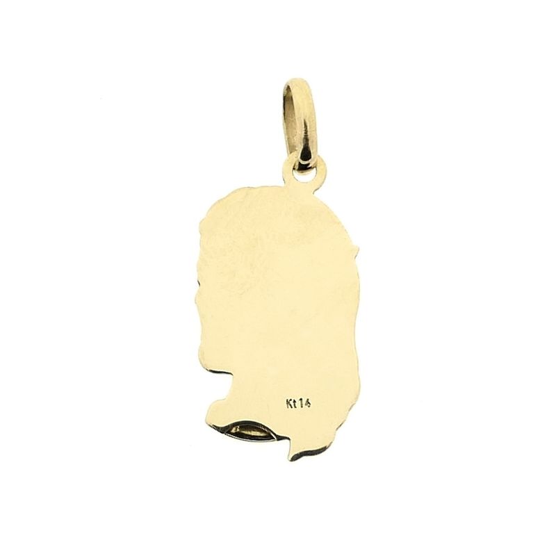 Image 3 of Gold pendant with the face of Jesus