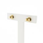 Image 4 of Vintage gold stud earrings with diamond | 0.07 ct.
