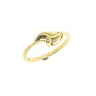 Image 1 of Gold ring with diamond; 0.015 ct.