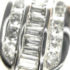 Image 2 of 18-karat white gold earrings with brilliant and baguette-cut diamonds, 1.28 ct in total