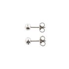 Image 4 of 18 carat white gold solitaire stud earrings with 0.07 ct. diamonds.