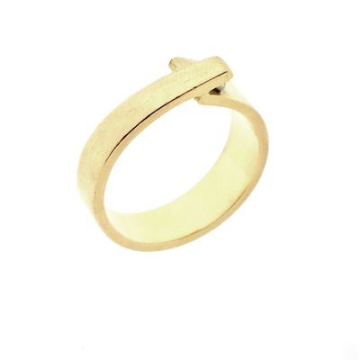 Image 1 of Golden fantasy ring with diamond 0.035 ct.