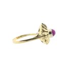 Image 4 of Vintage gold floral ring with ruby