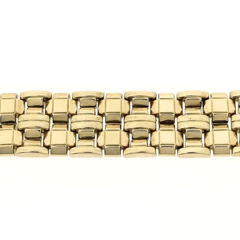 Image 3 of Gold Wide Bismarck Link Bracelet